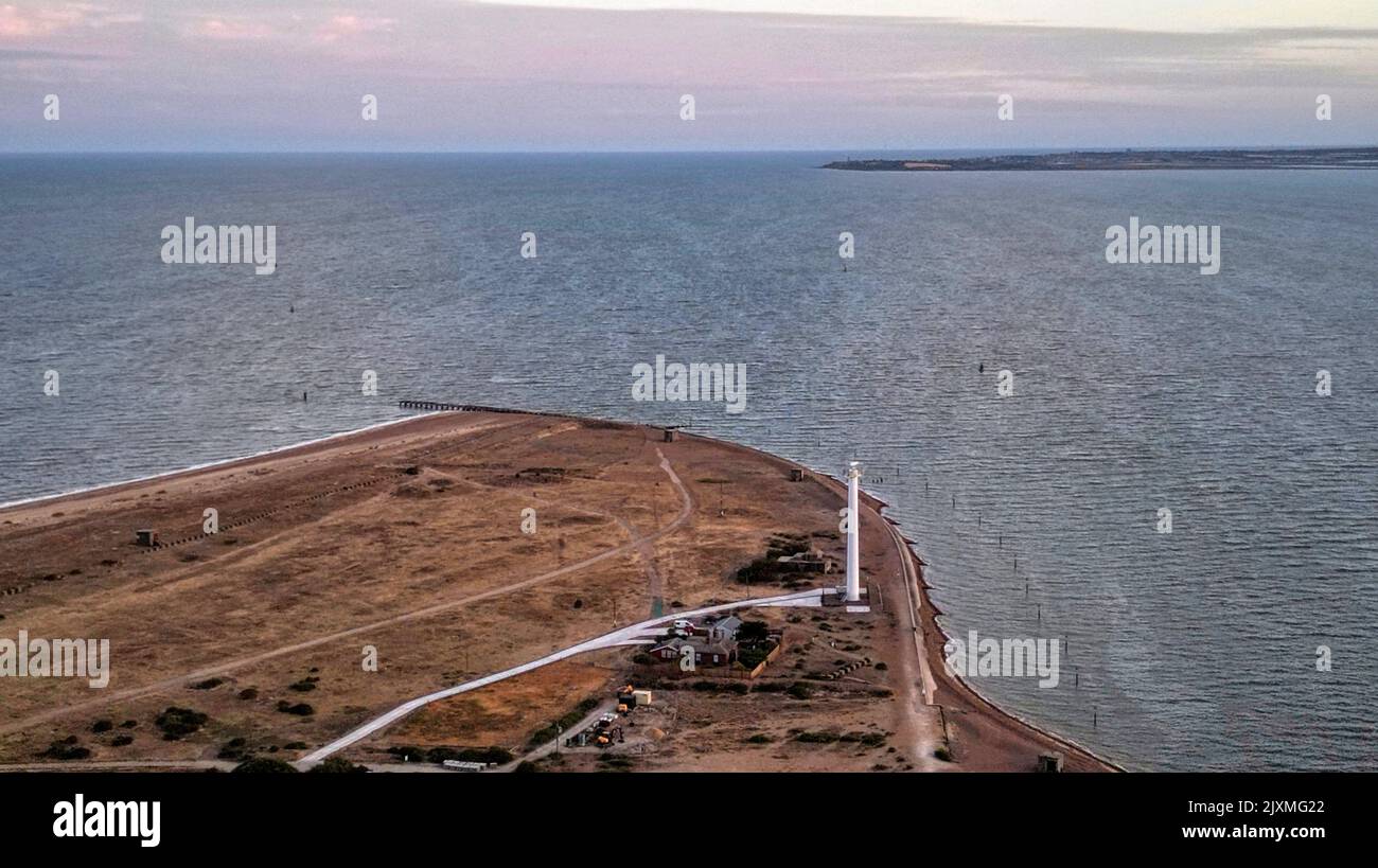 The entrance to Harwich Harbour, Felixstowe dock side Stock Photo Alamy