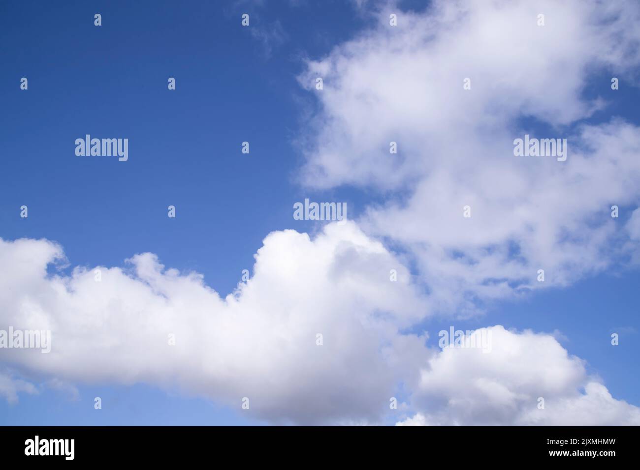 White cloudy Blue Sky natural view Stock Photo