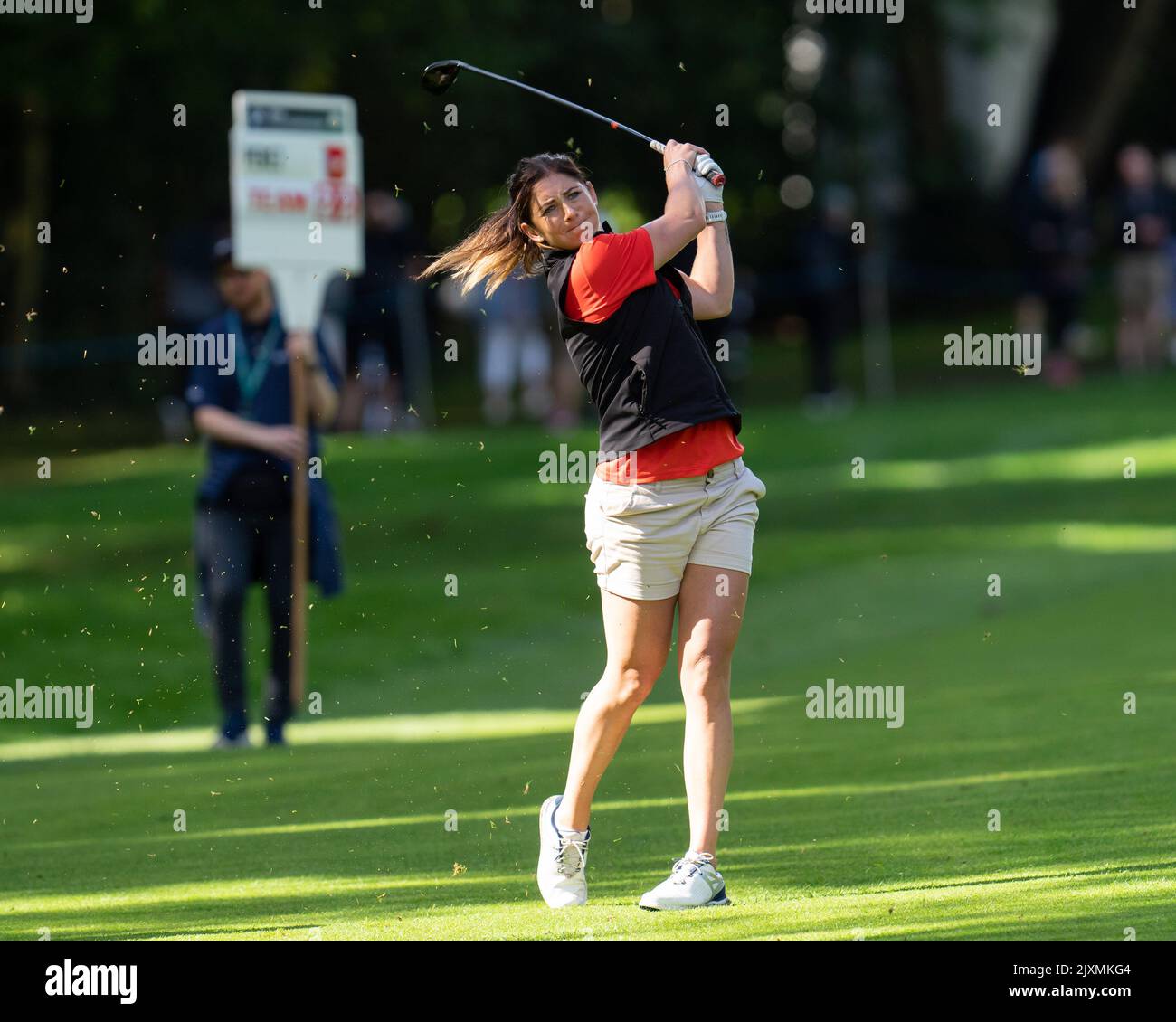 Eve Moorhead playing in the BMW PGA Championship 2022 Celebrity ProAm