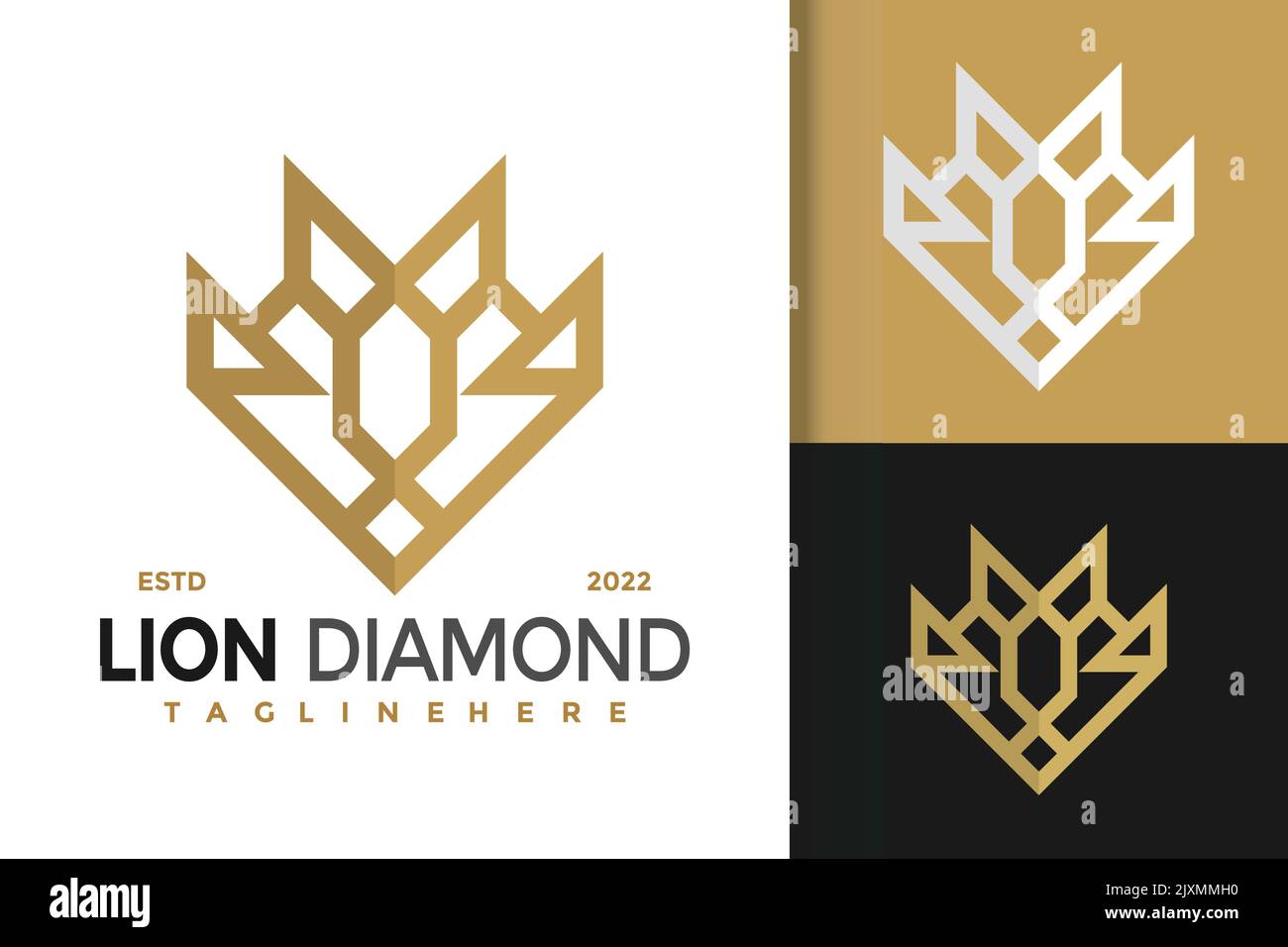 A lion diamond luxury logo design vector Stock Vector Image & Art - Alamy