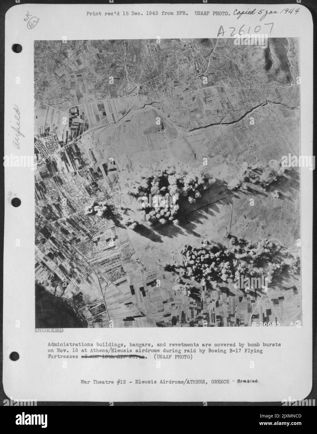 Administrations buildings, hangars, and revetments are covered by bomb ...