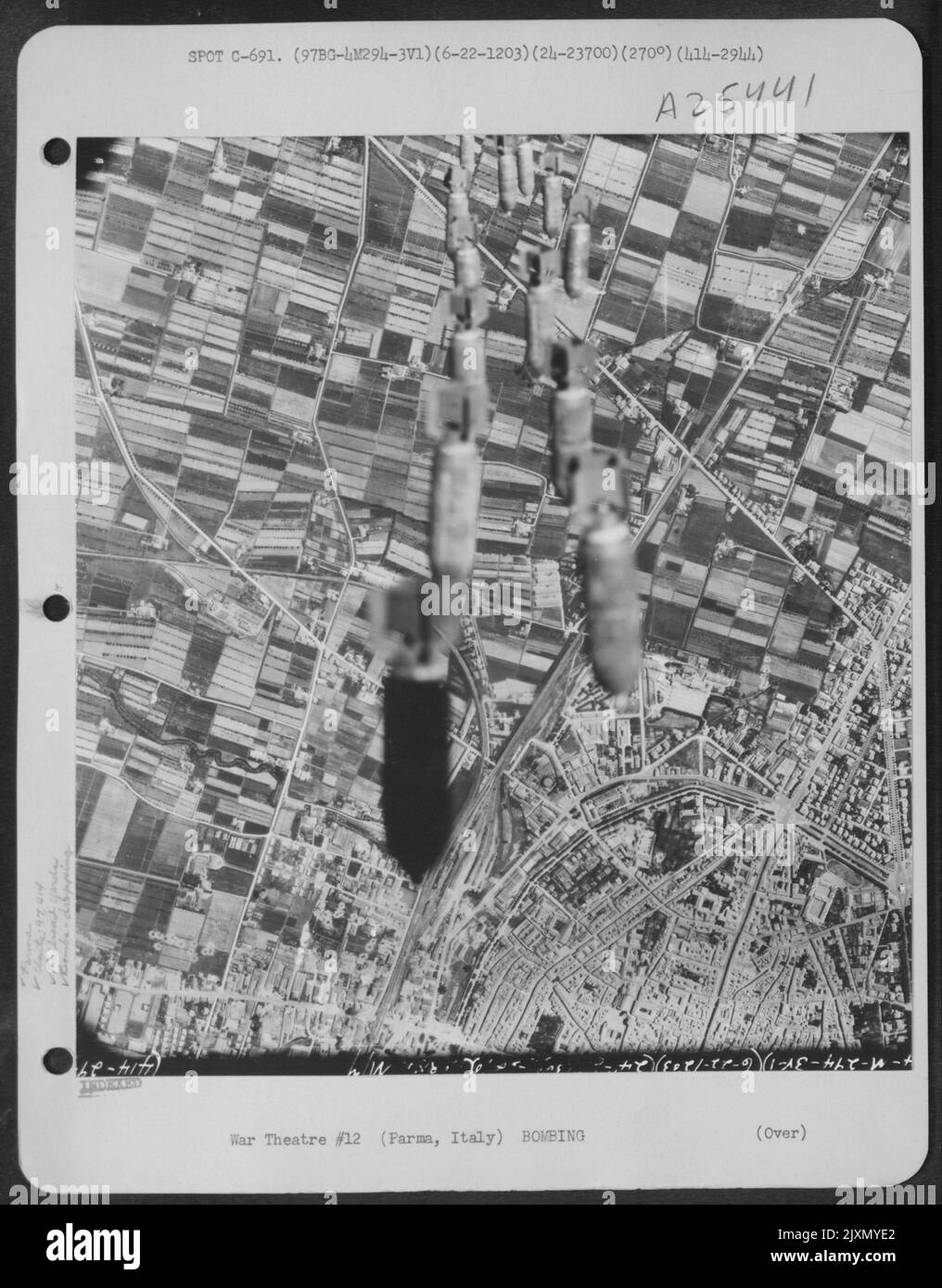 A String Of Lethal Bombs Heads For The Amrshlling Yards At Parma, Italy