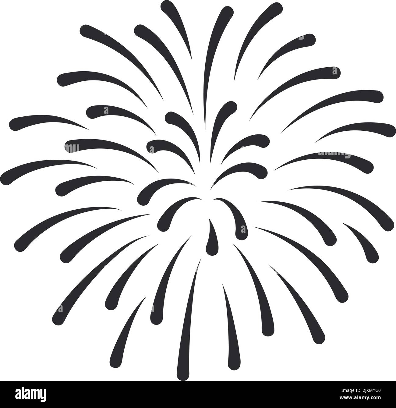 Bursting firework icon. Event night light show Stock Vector