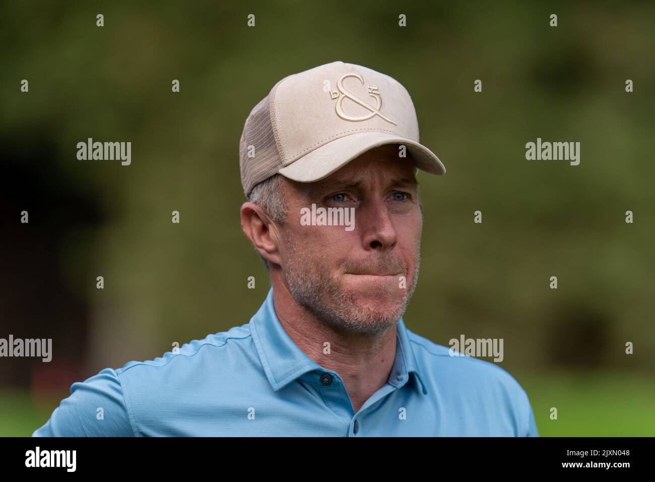 James Jordan during the BMW PGA Championship 2022 Celebrity Pro-Am at Wentworth Club, Virginia Water, United Kingdom, 7th September 2022  (Photo by Richard Washbrooke/News Images) Stock Photo
