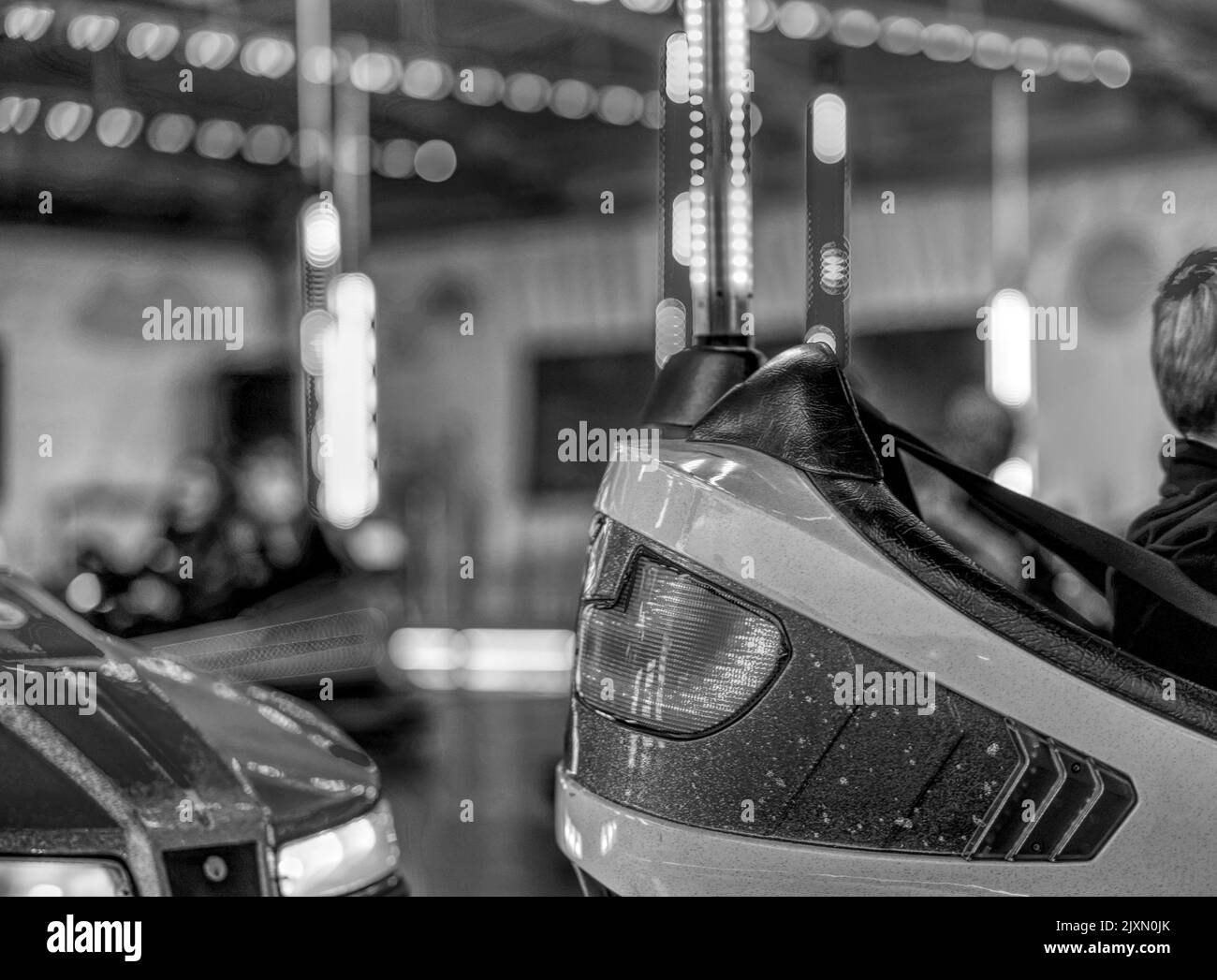 Bumper car carousel Black and White Stock Photos & Images Alamy