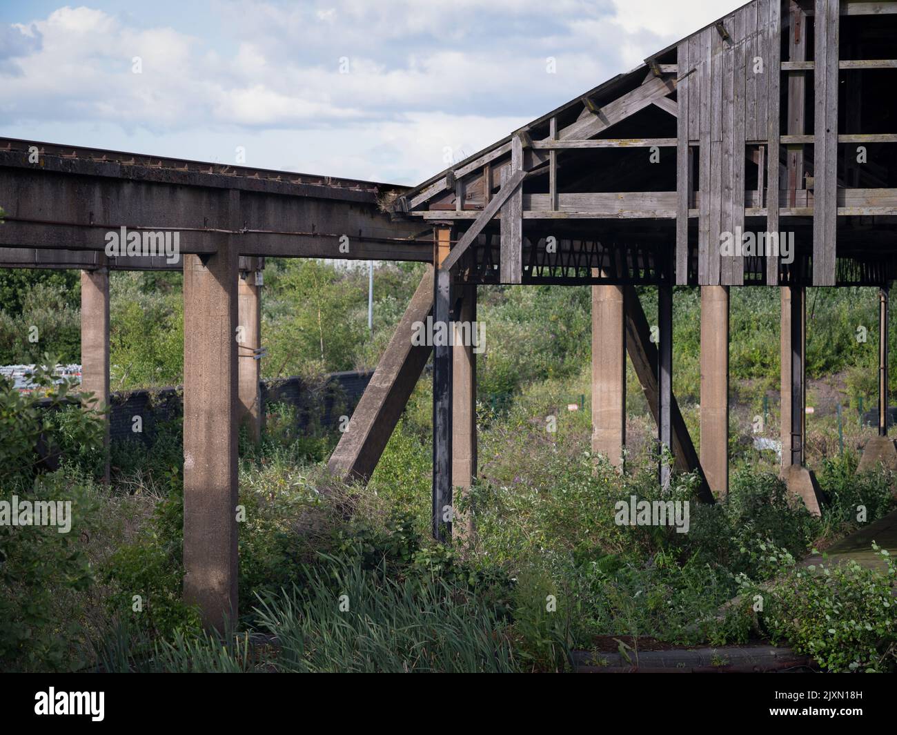 Brownfield land, former steel industry site Stock Photo Alamy