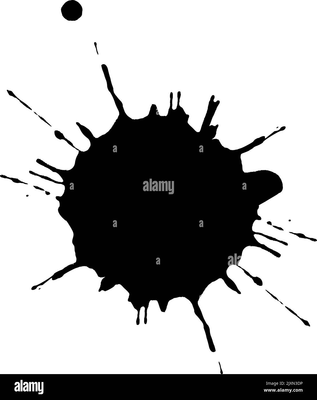 Black ink drop mark. Paint stain splatter Stock Vector Image & Art - Alamy