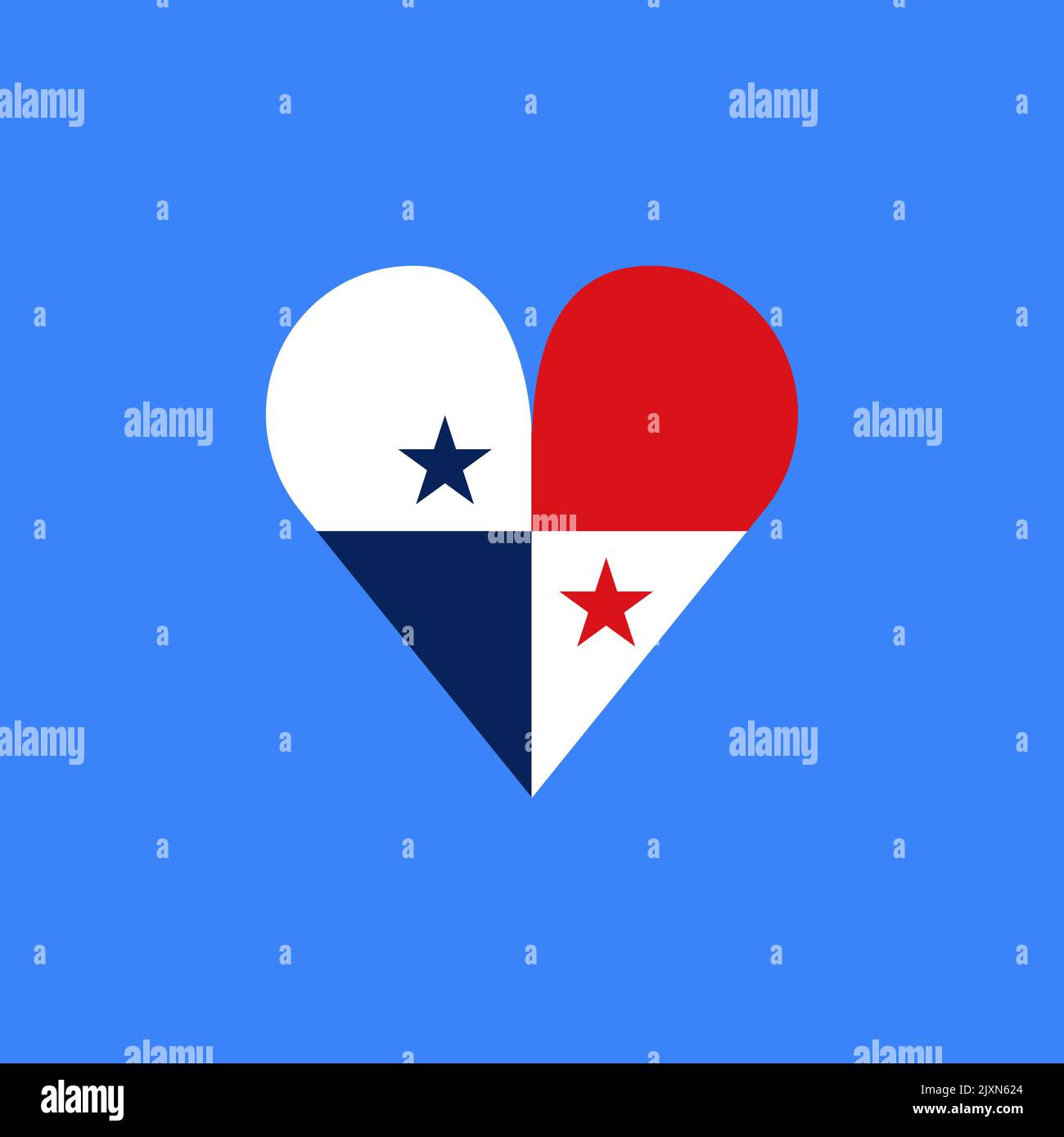 Panama flag in heart vector illustration sign Stock Vector