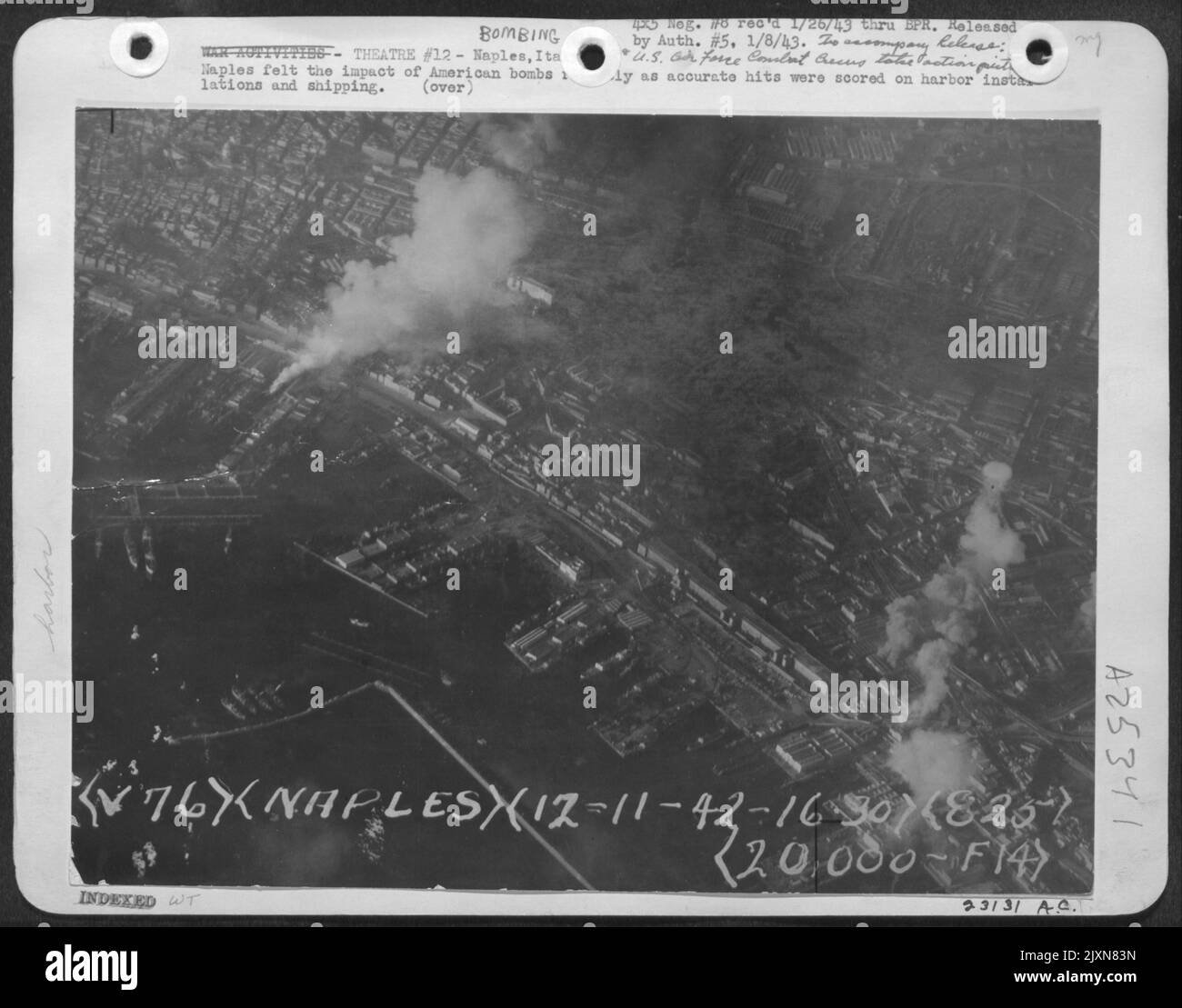 Naples felt the impact of American bombs recently as accurate hits were