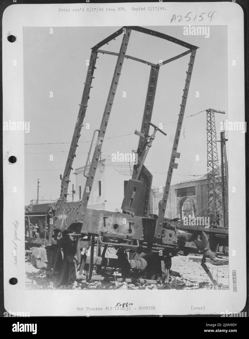 Twisted Rails Splattered, twisted rails still clutter up the yards at Foggia in the ...