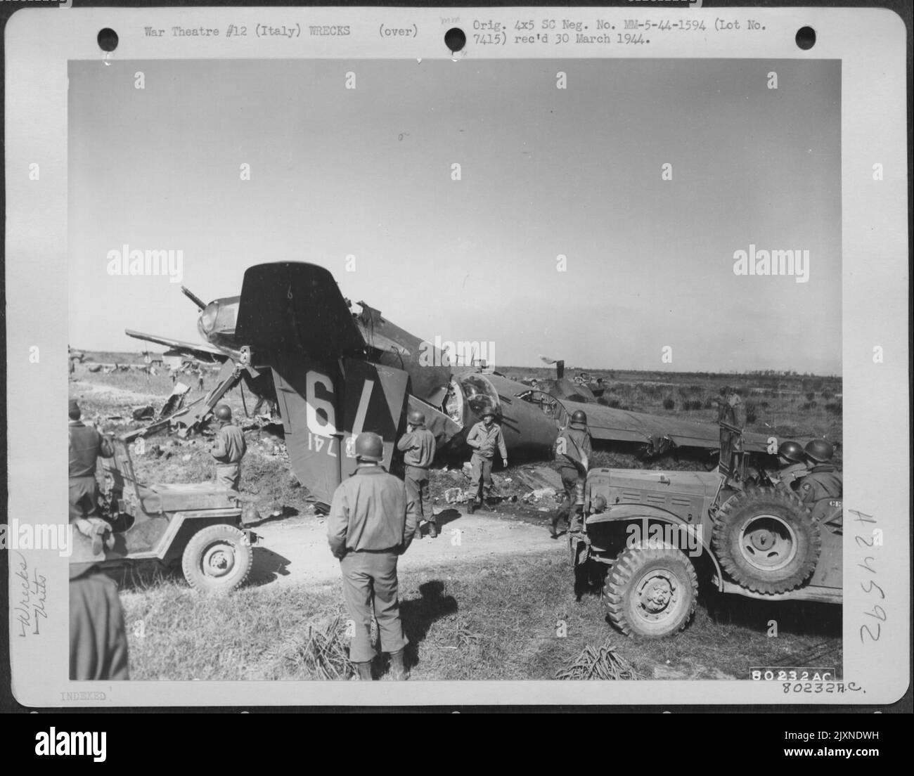 A Wrecked Martin B26 Marauder After Crash Landing At The Nettuno