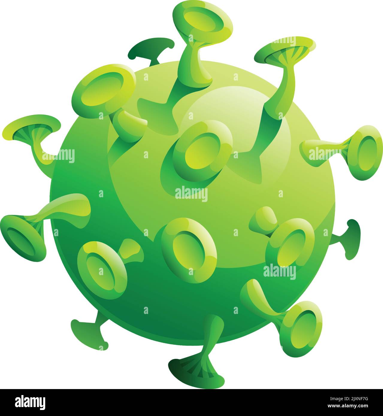 Green alien planet. Space game cartoon element Stock Vector Image & Art