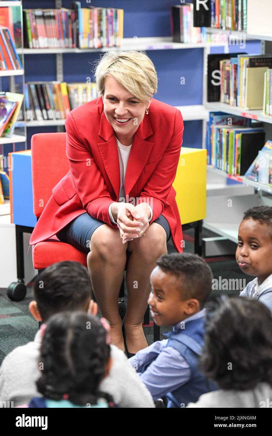 Deputy Opposition Leader Tanya Plibersek is seen visiting a public ...