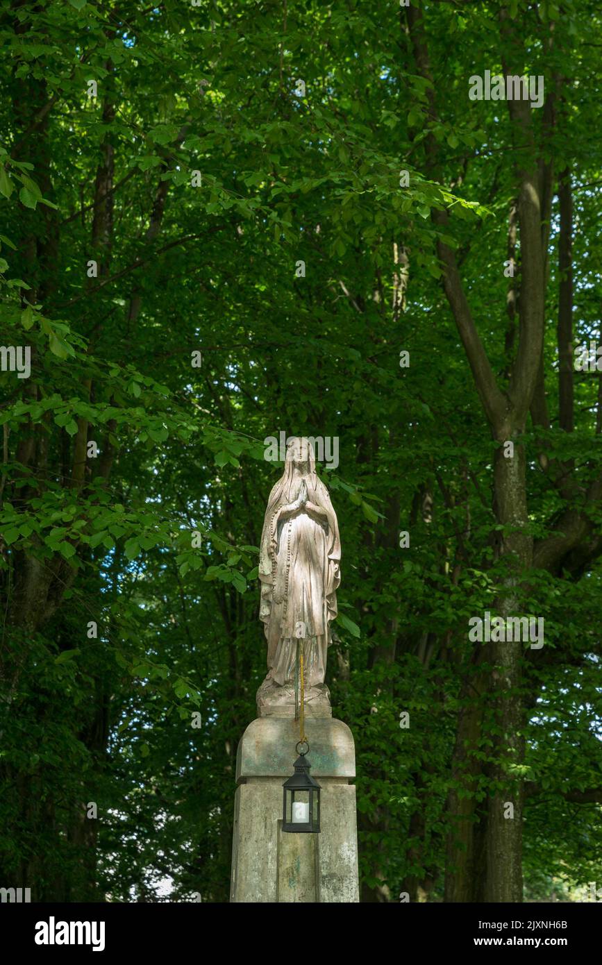 St. Mary statue in  in Zaborówek, Gmina Belsk Duży, within Grójec County, Masovian Voivodeship, in east-central Poland Stock Photo