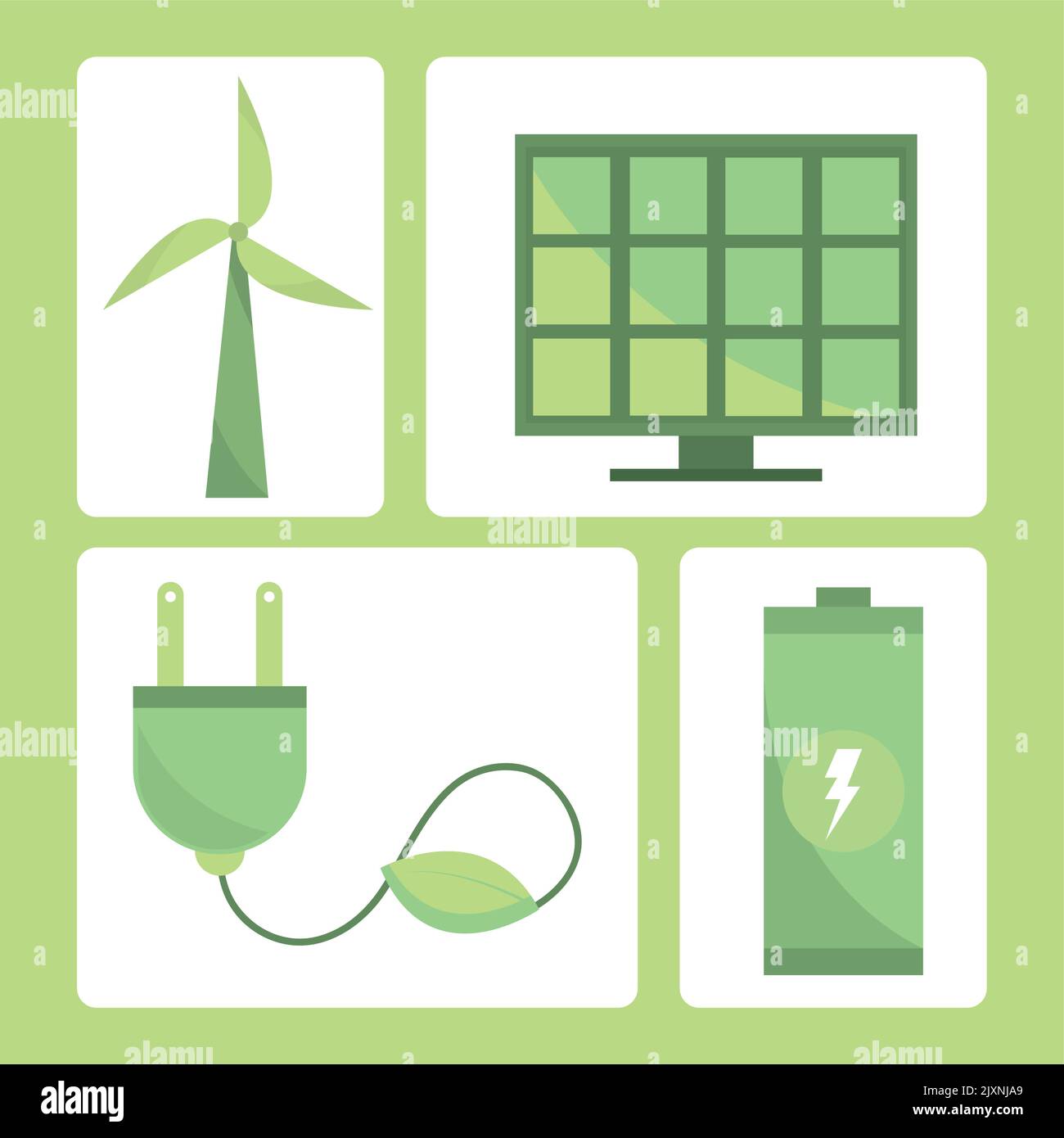 icon set green energy Stock Vector Image & Art - Alamy