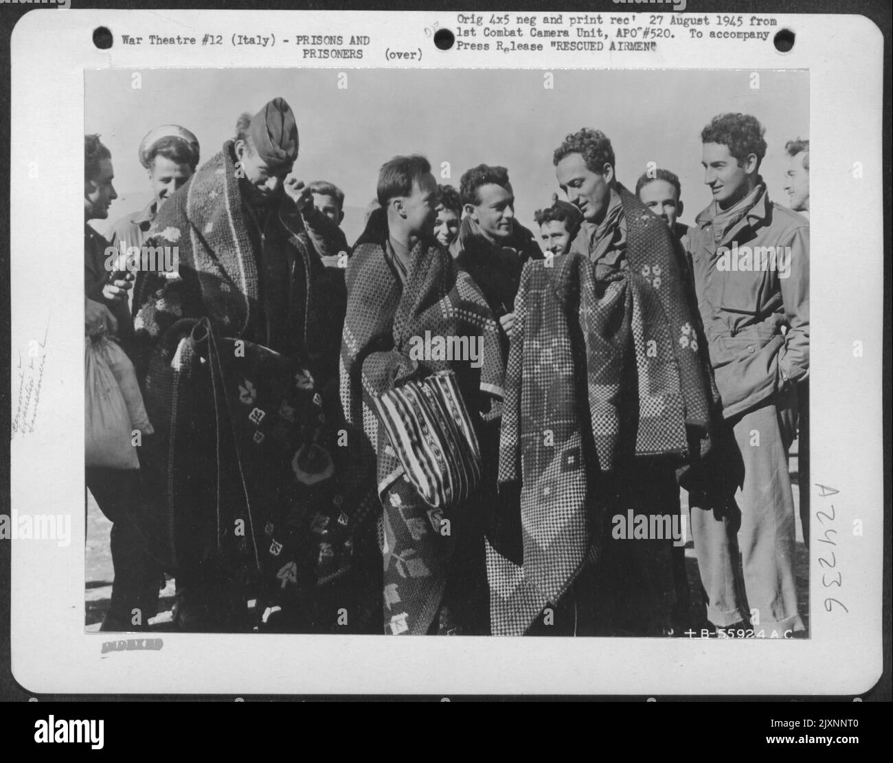 15th Air Force Combat Crewmen who have escaped from behind the German