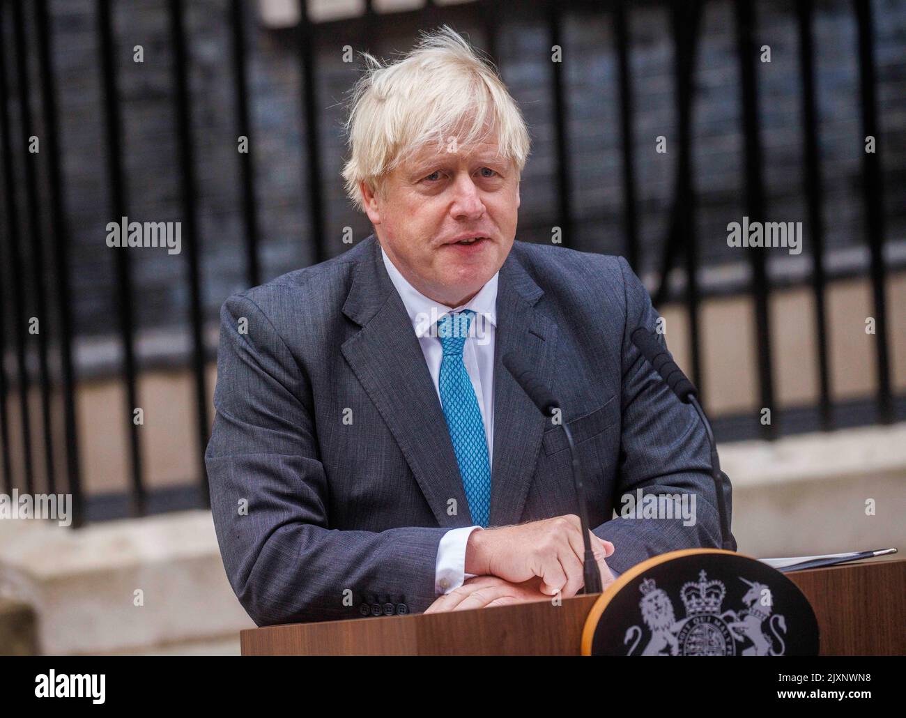 Former Prime Minister, Boris Johnson, makes his resignation speech in ...