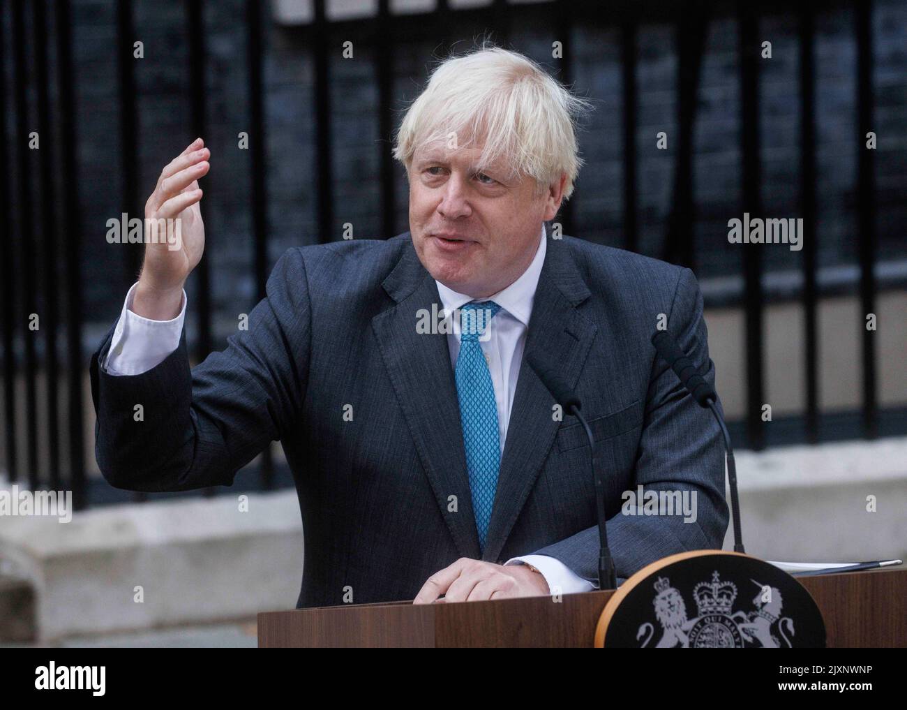 Former Prime Minister, Boris Johnson, makes his resignation speech in ...