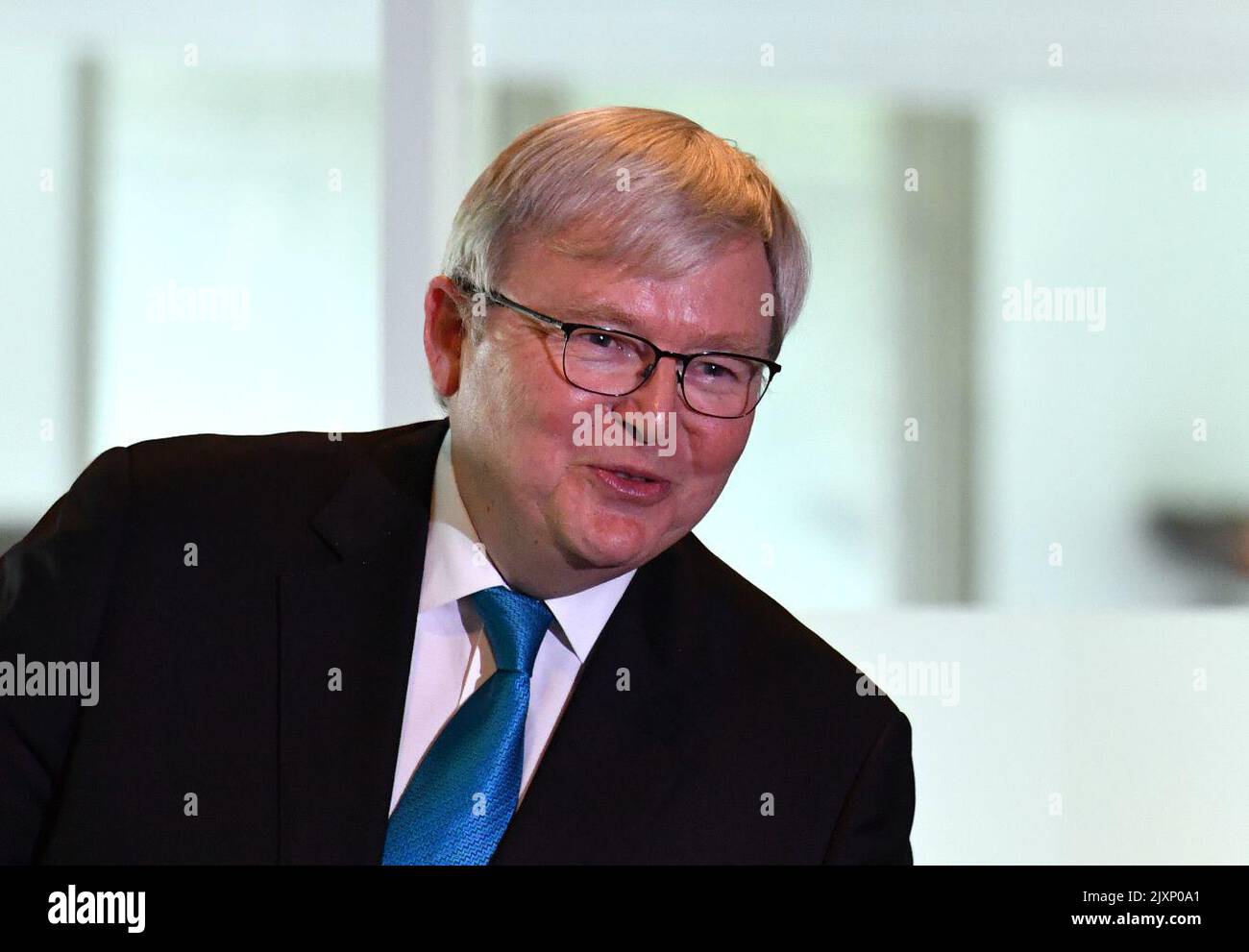 Former prime minister Kevin Rudd at the launch of his book