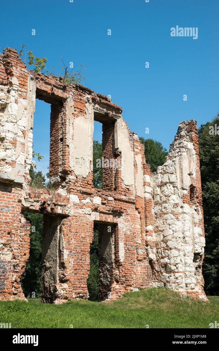 Palace ruins in Bychawa, Lublin Voivodeship, Poland Stock Photo
