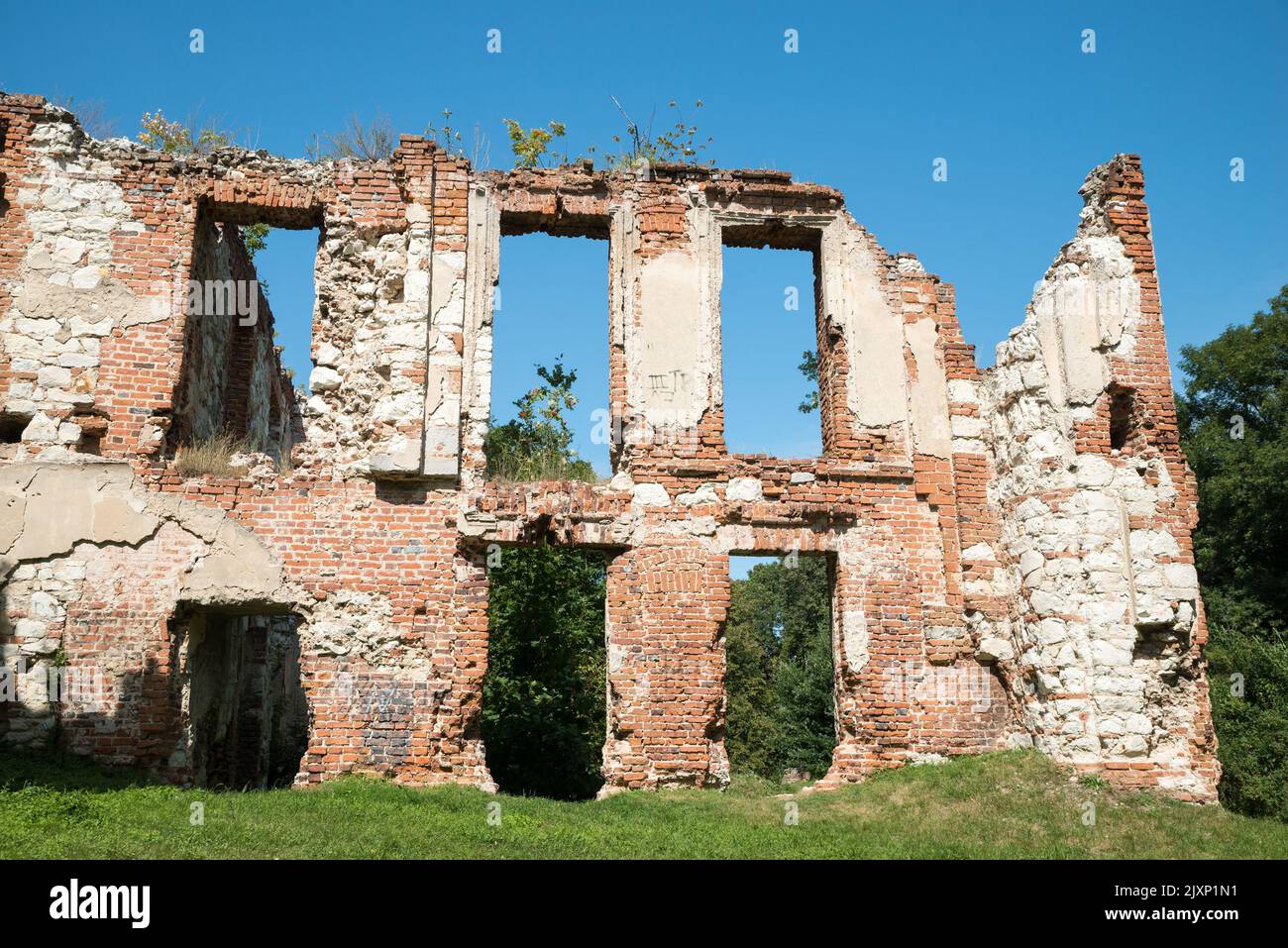 Palace ruins in Bychawa, Lublin Voivodeship, Poland Stock Photo
