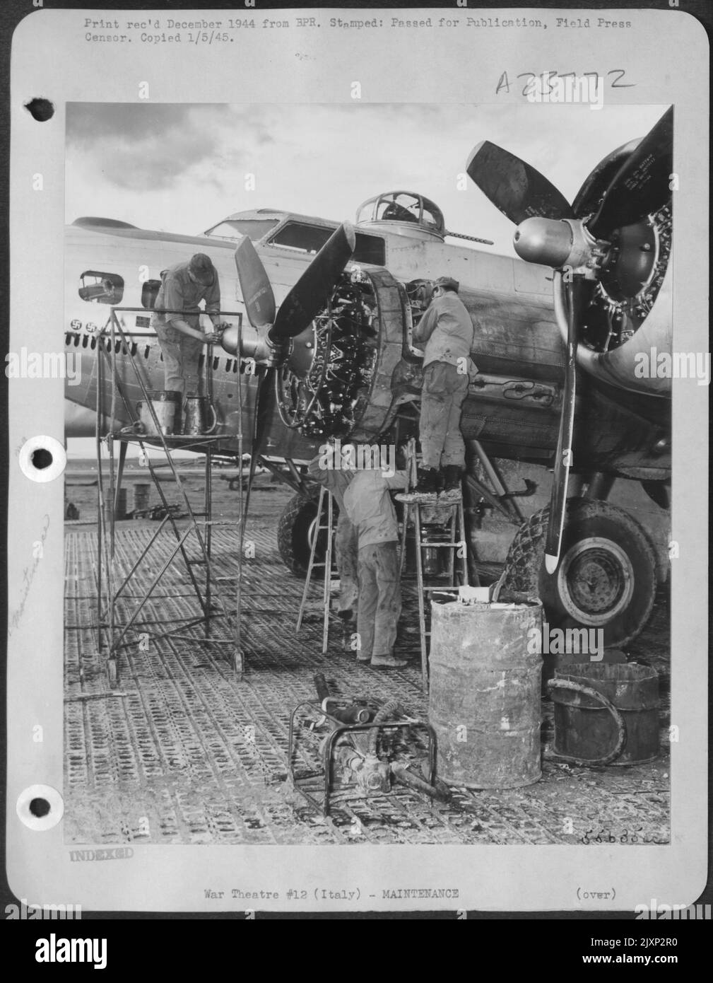 Damage from flak hires stock photography and images Alamy