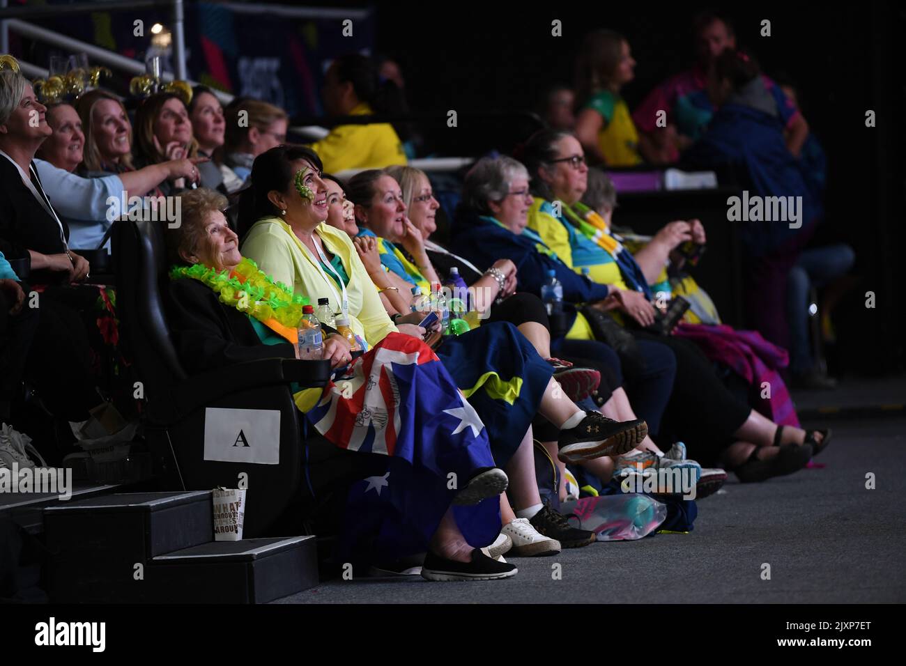 Australian fans are seen during the Netball Fast 5 World Netball Series ...