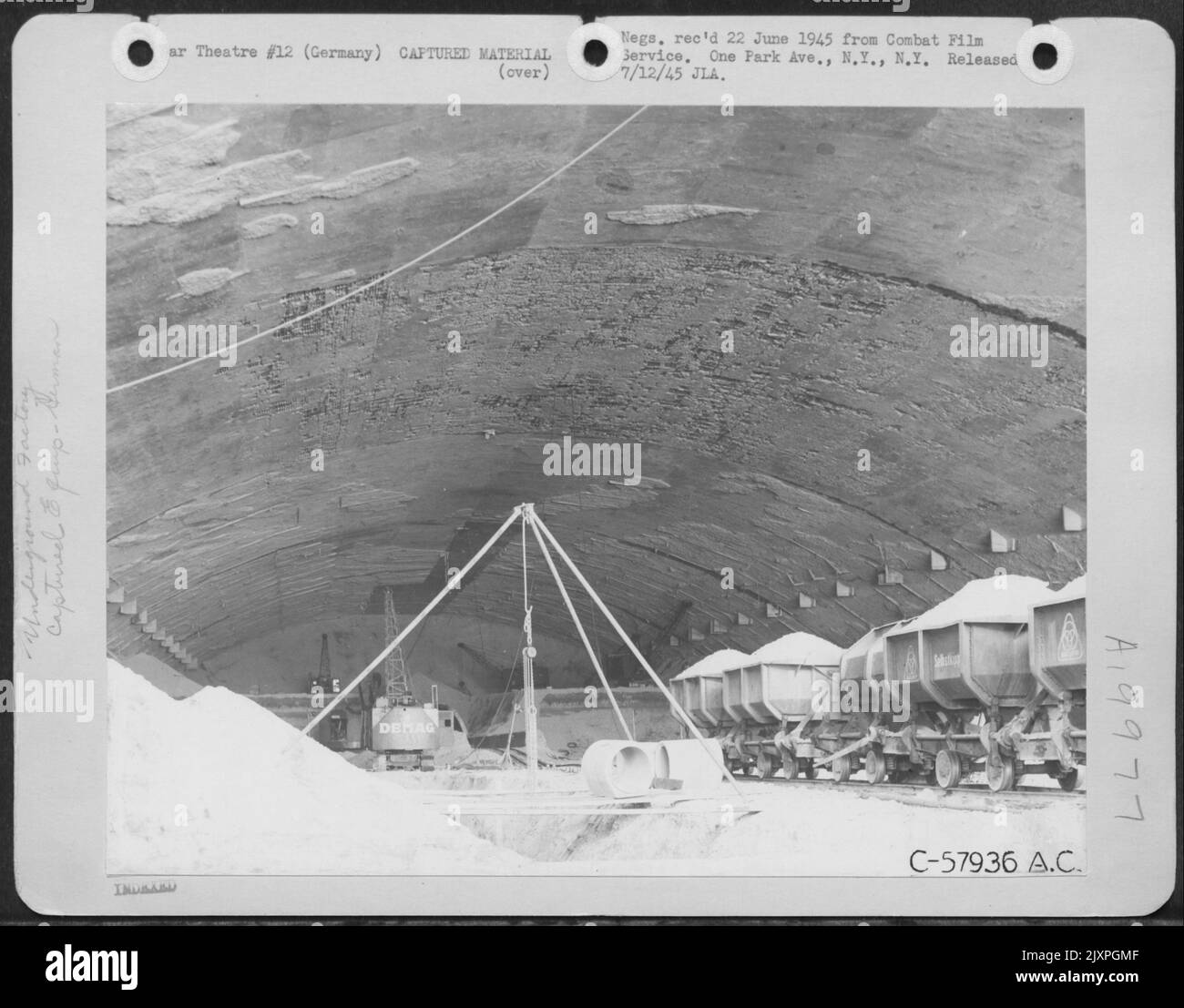 Interior Of Underground Factory At Muhldorf, Germany, Showing Steel