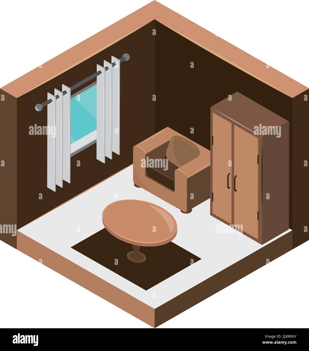 isometric living room interior Stock Vector Image & Art - Alamy