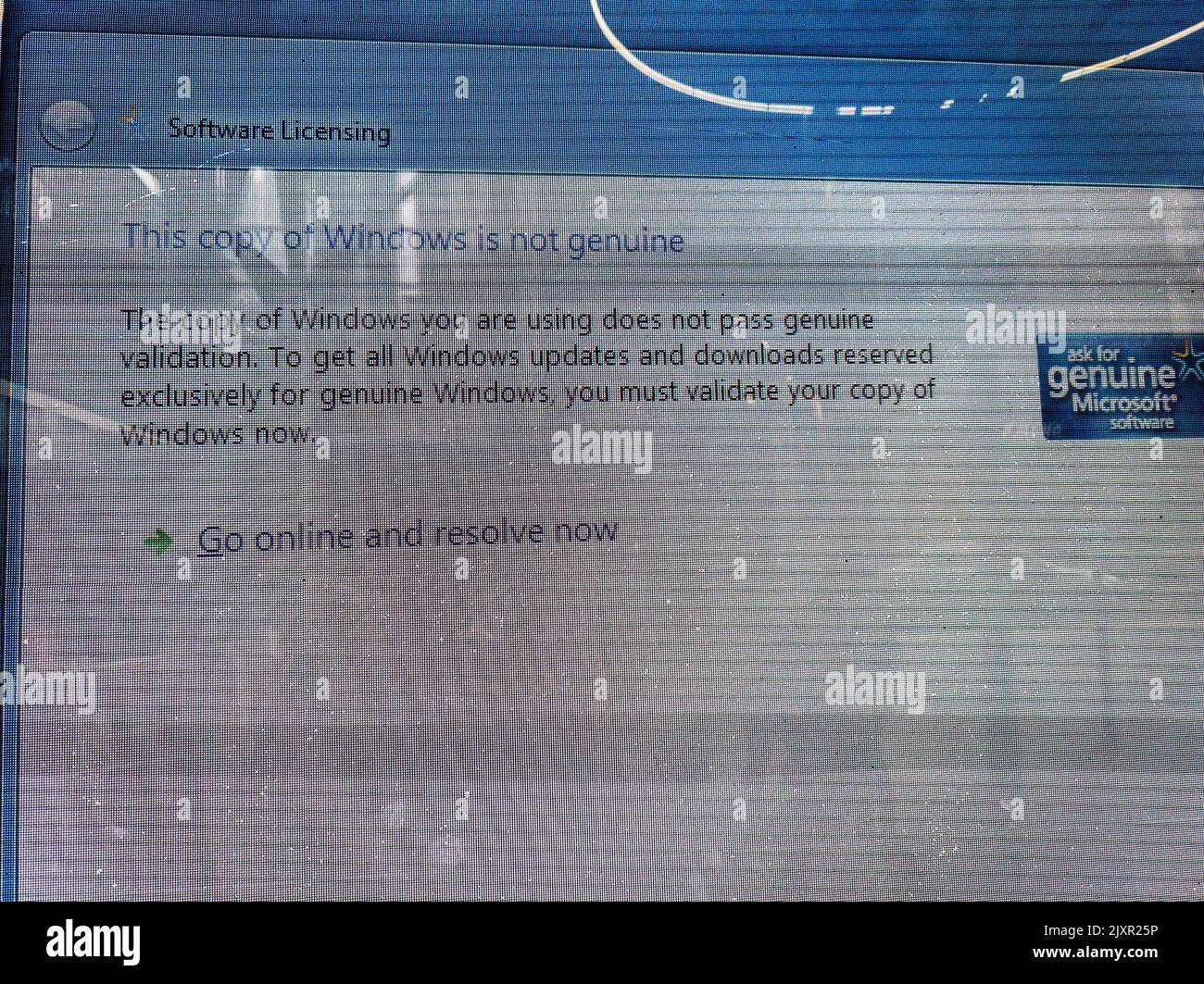 Unvalidated software hi-res stock photography and images - Alamy
