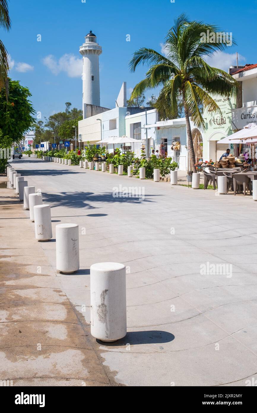Progreso, a popular beach town near Merida in Yucatan, Mexico Stock