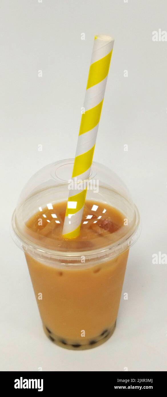 Bubble Tea. Drink made with Tapioca and other Ingredients.Originated in Taiwan 1980. Picture Credit Robert Timoney/Alamy Stock Image Stock Photo