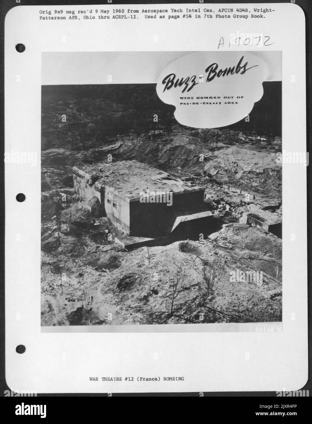 Bombed Out BuzzBomb Installation At PasDeCalais. Usaf Photo Stock