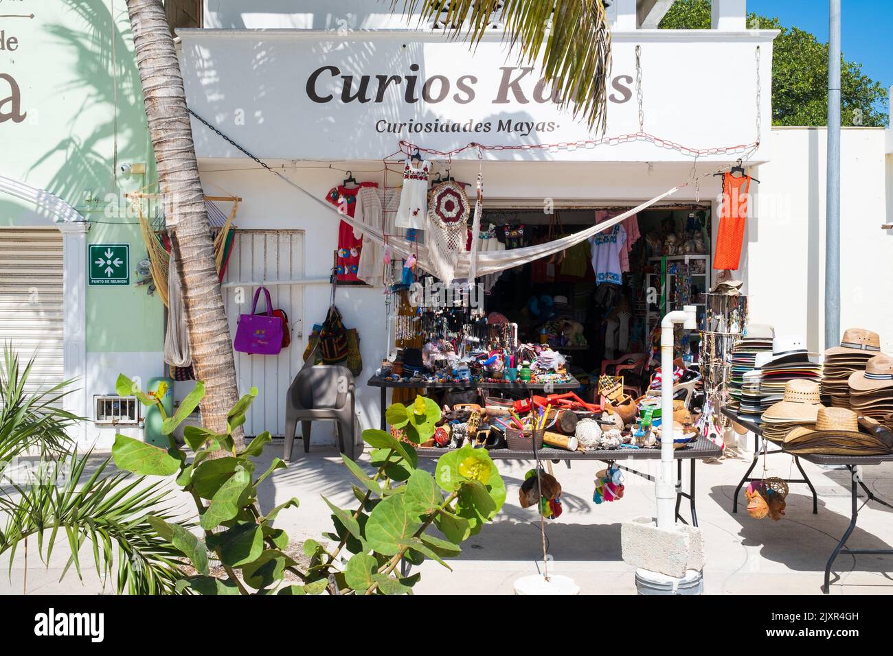 Handicraft for sale at Progreso, a popular beach town near Merida in Mexico Stock Photo