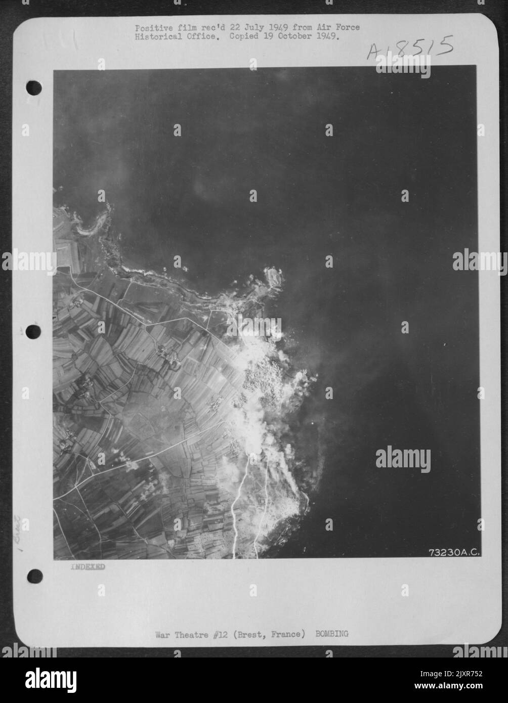 Coastal Defenses At Brest, France, Under Bombardment By Allied Planes