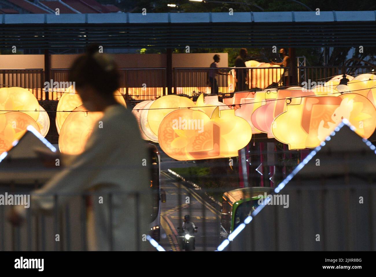 Singapore. 7th Sep, 2022. Photo taken on Sept. 7, 2022 shows Mid-Autumn ...