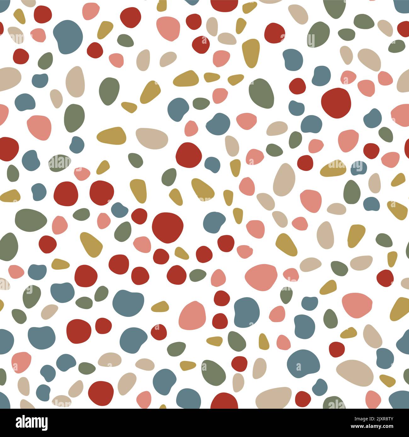 Abstract trendy seamless patterns set with hand drawn colorful shapes ...