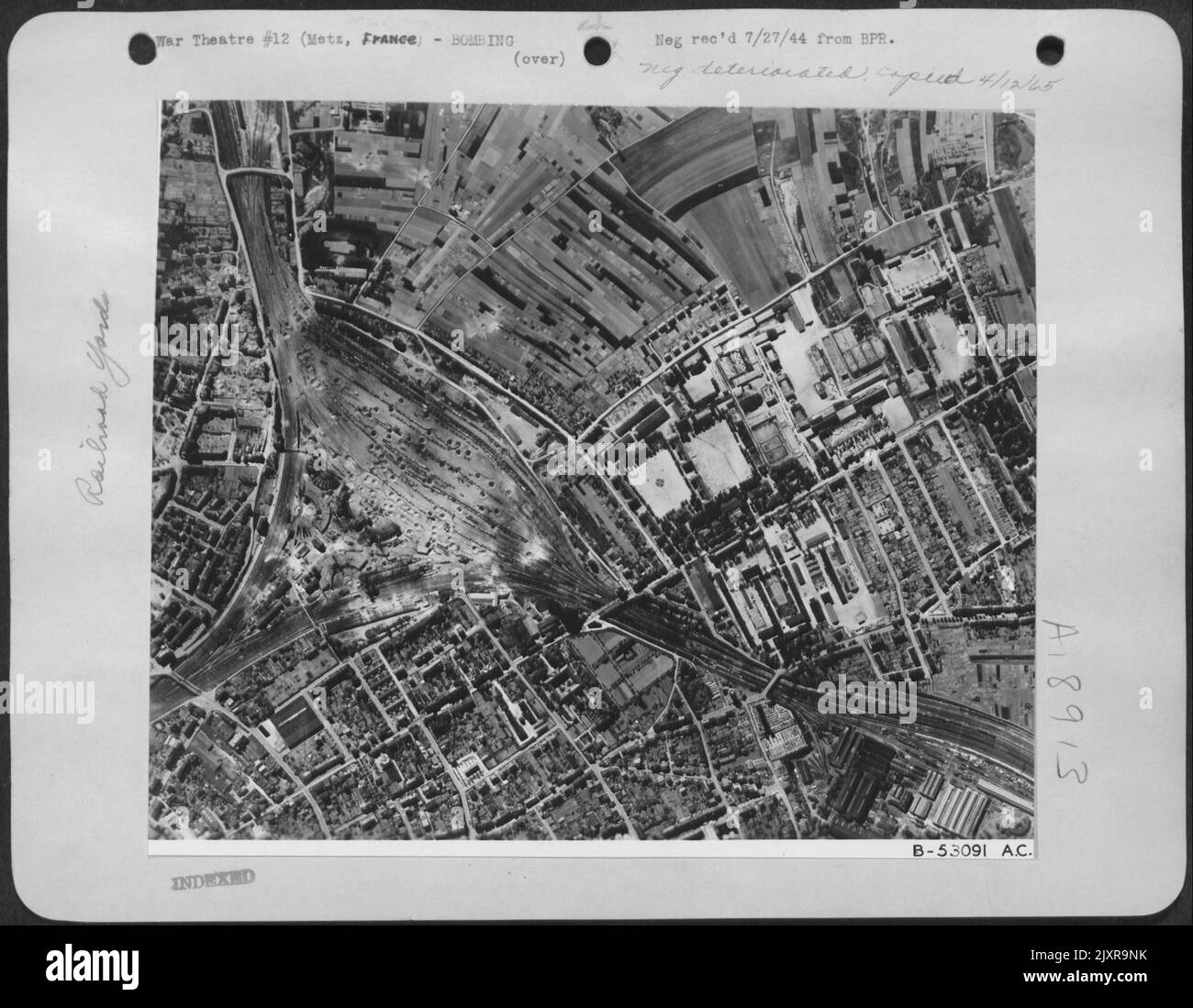 Four roundhouses severely damaged, over 100 craters covering the yards