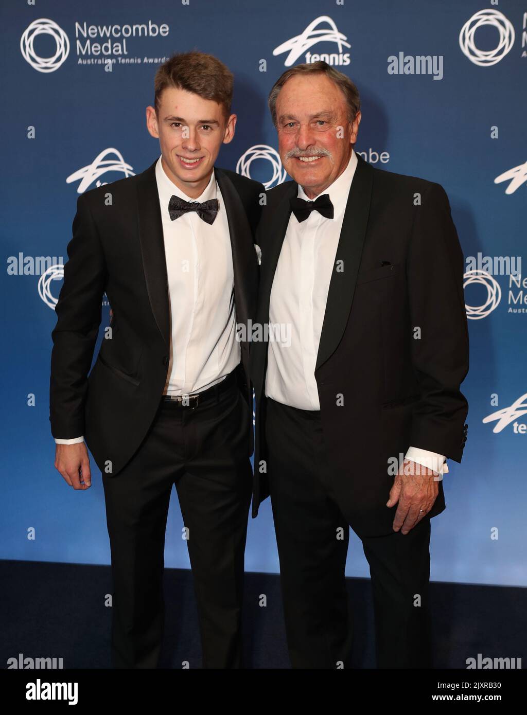 Alex De Minaur With John Newcombe Arrive At The John Newcombe ...