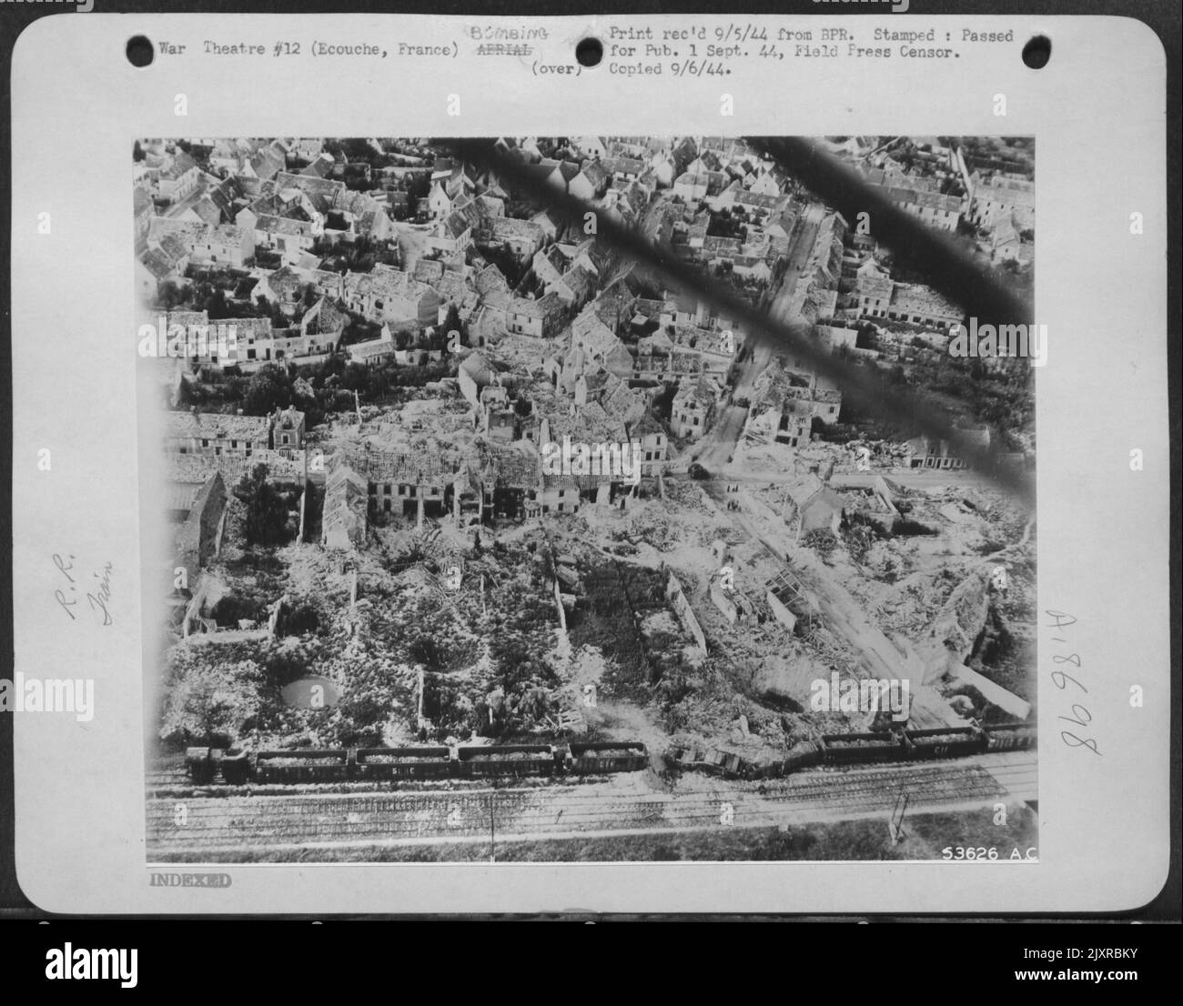 Southwest of Argentan, the town of Ecouche, France, was fiercely