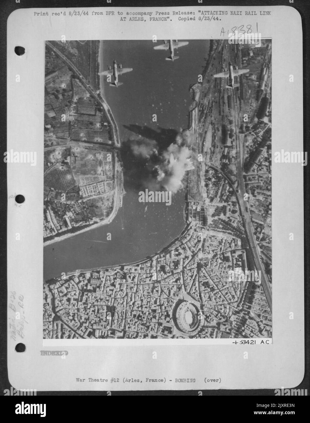 USAAF Martin B-26 Marauders of the Tactical Air Force pass over their ...