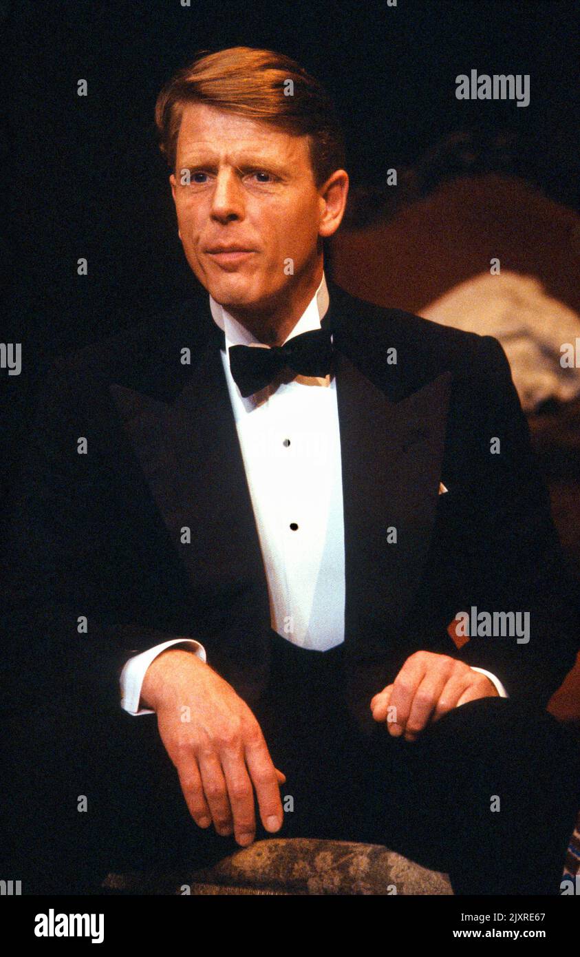 Edward Fox (Harry) in THE FAMILY REUNION by T. S. Eliot at the Roundhouse, London NW1  18/04/1979  a Royal Exchange, Manchester production  set design: Laurie Dennett  costumes: Clare Jeffery  lighting: Michael Williams  director: Michael Elliott Stock Photo