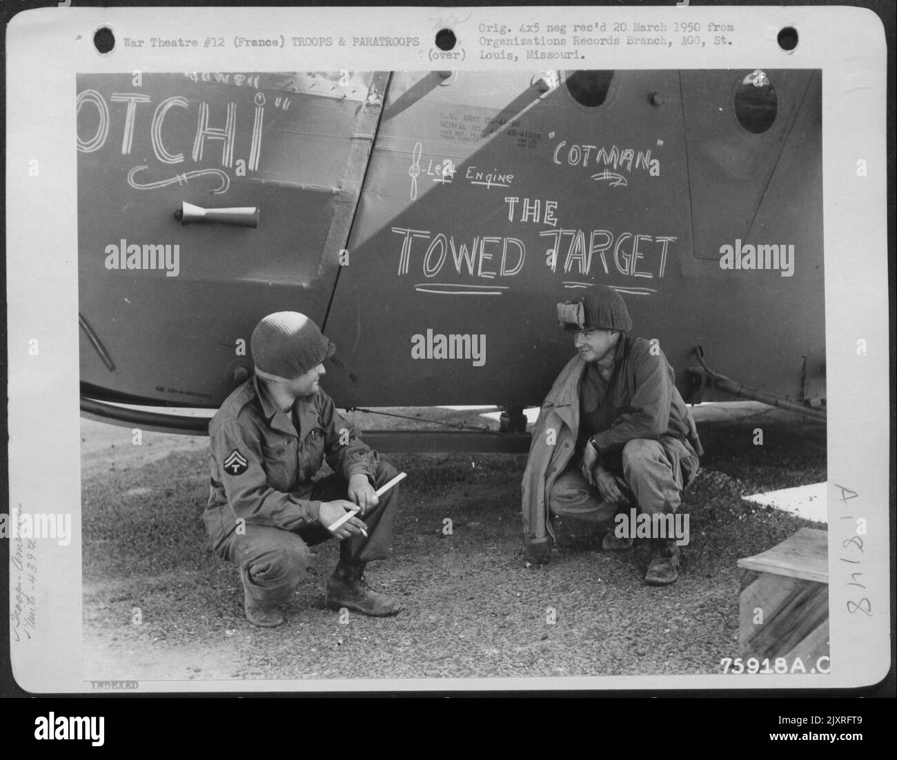 Prior To Taking Off On A Mission Two Members Of The 439Th Troop Carrier ...