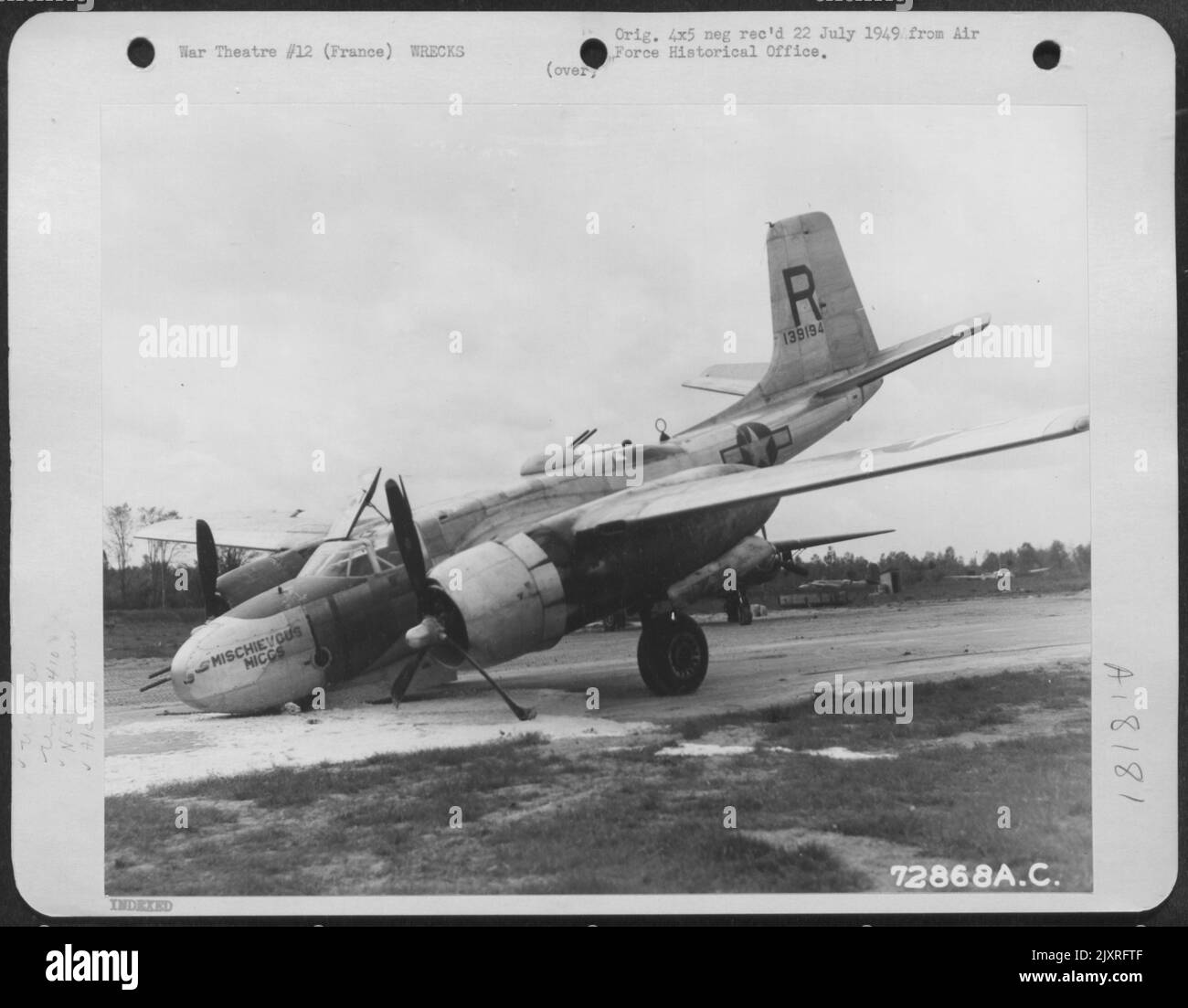 Douglas A20 (A/C 139194) Of The 410Th Bomb Group CrashLanded At A 9Th