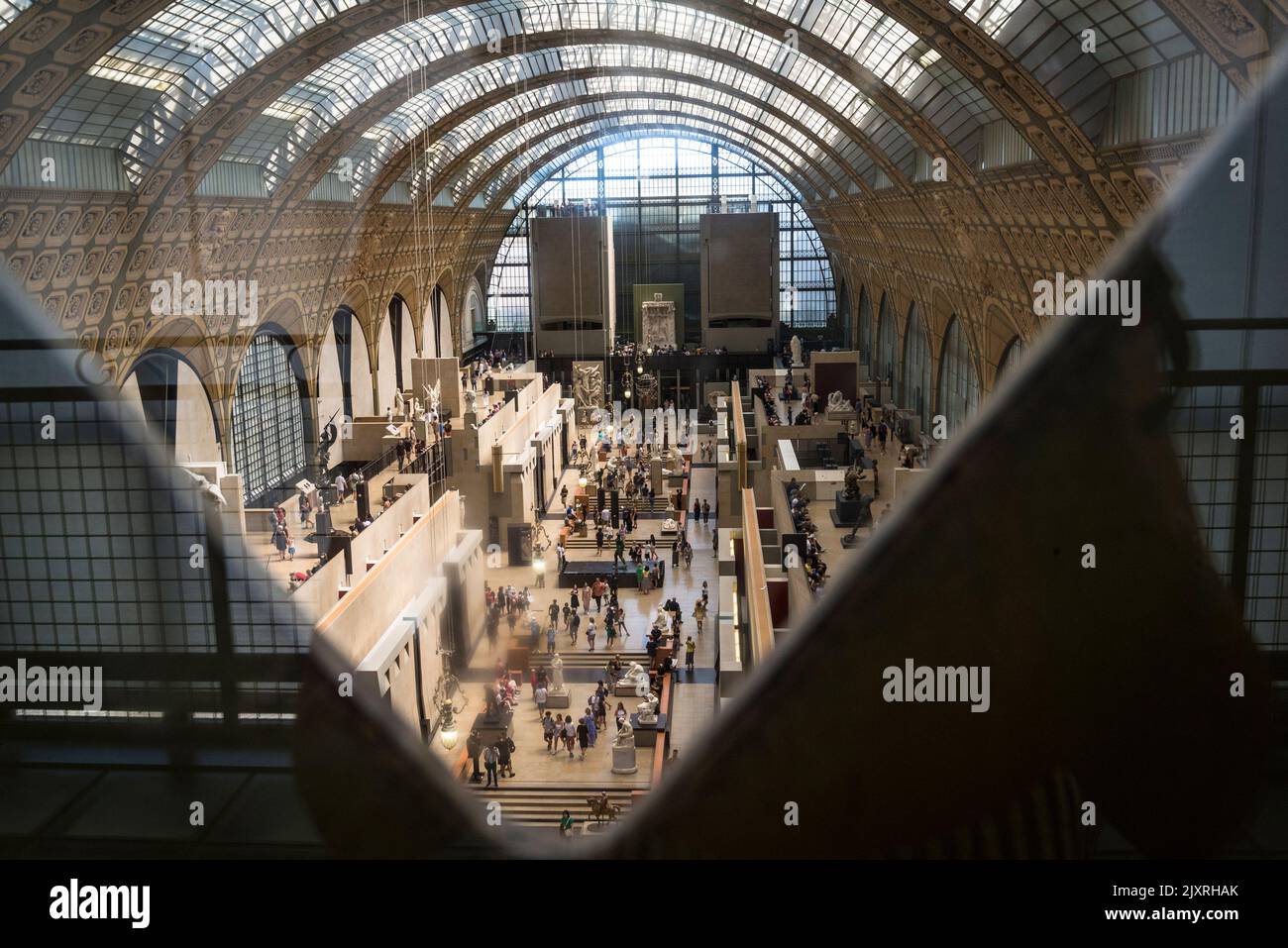 Musée d'Orsay, housed in the former Gare d'Orsay, a Beaux-Arts railway station. The museum holds mainly French art dating from 1848 to 1914, Paris, Fr Stock Photo