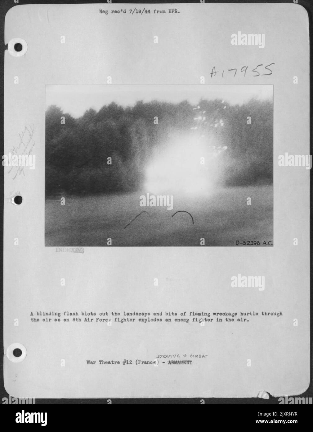 A blinding flash blots out the landscape and bits of flaming wreckage ...