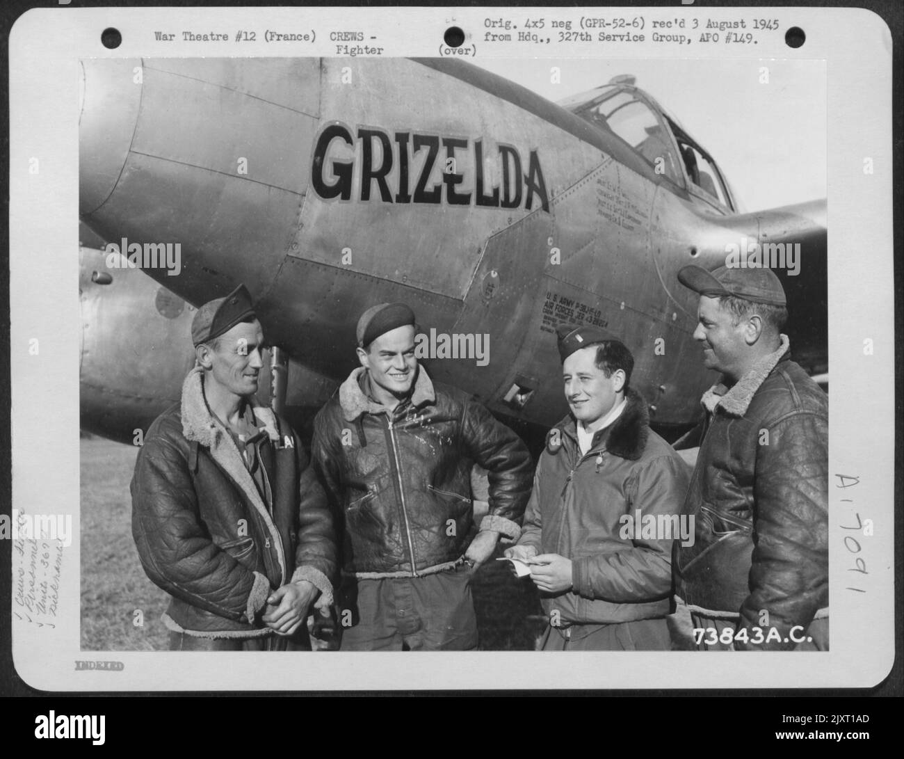 Lt. G.W. Will Of The 367Th Fighter Group Talks With His Ground Crew