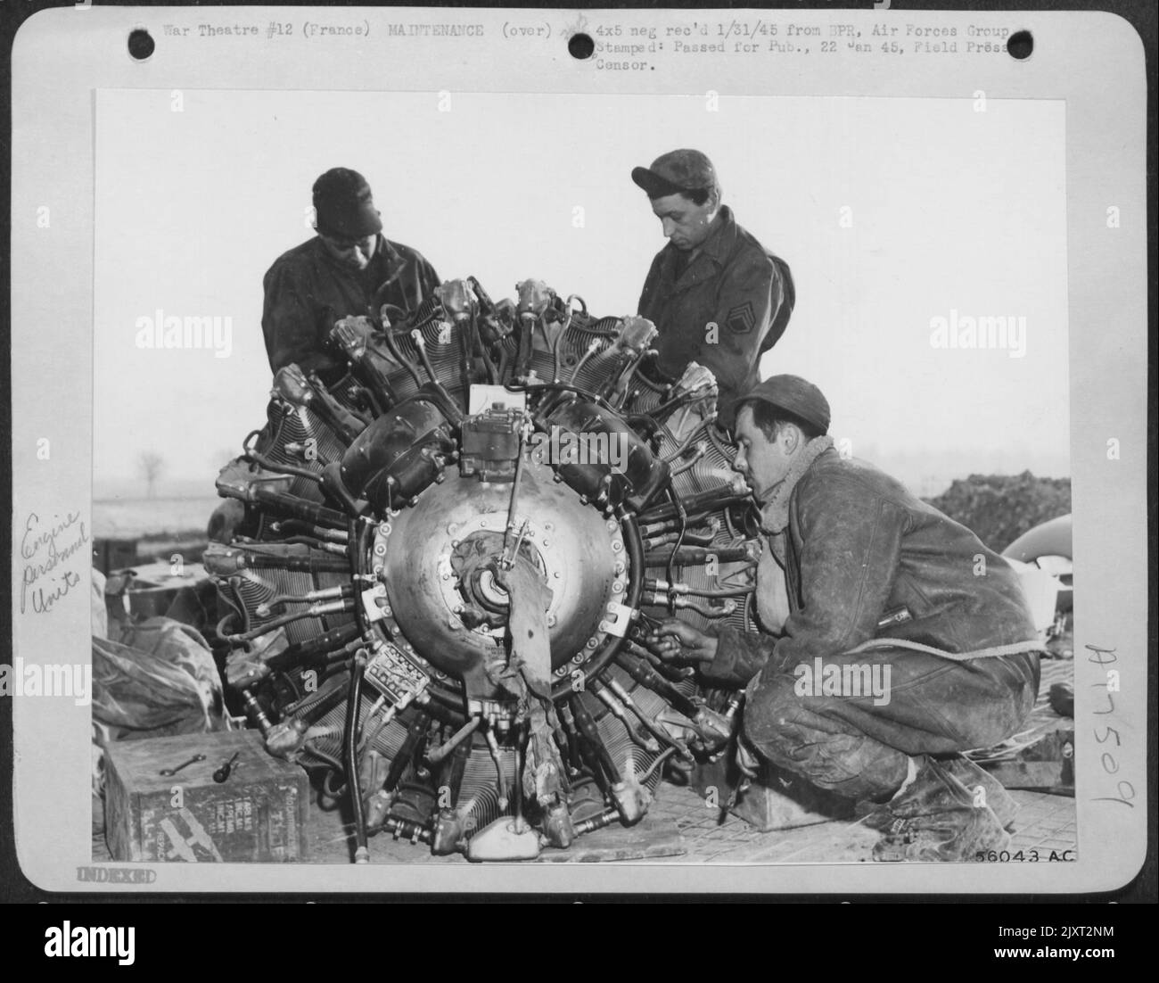 Ground crewmen of the 354th fighter-bomber group of the Ninth Air force ...