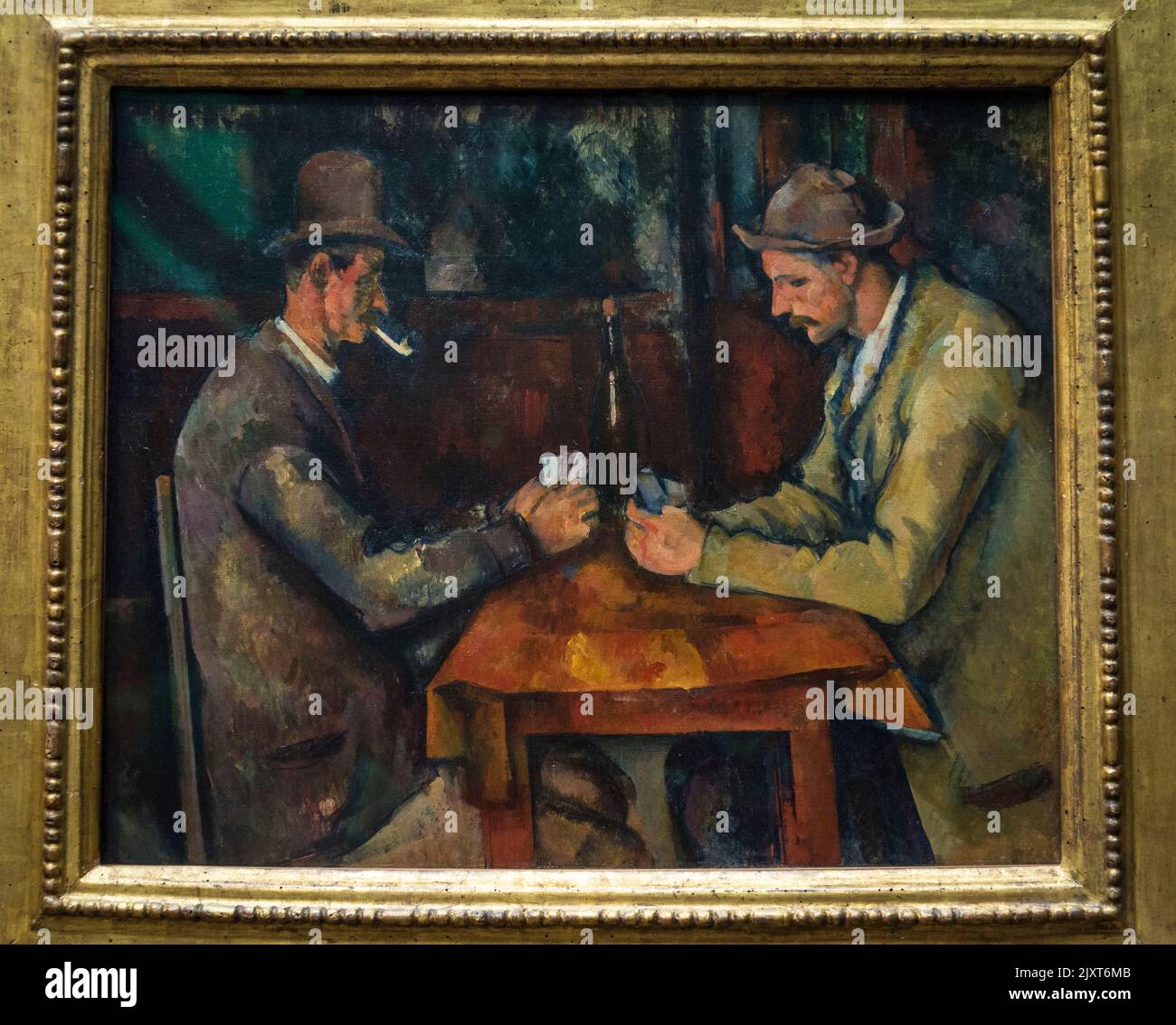 Paul Cézanne, The Card Players 1894–1895, Musée d'Orsay, Paris, France Stock Photo