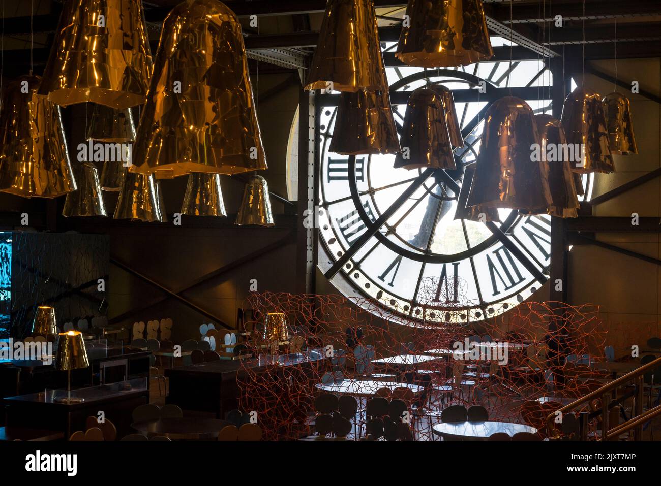 Clock in the restaurant, Musée d'Orsay, housed in the former Gare d ...